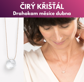 Dubnové narozeninové šperky - čirý křišťál