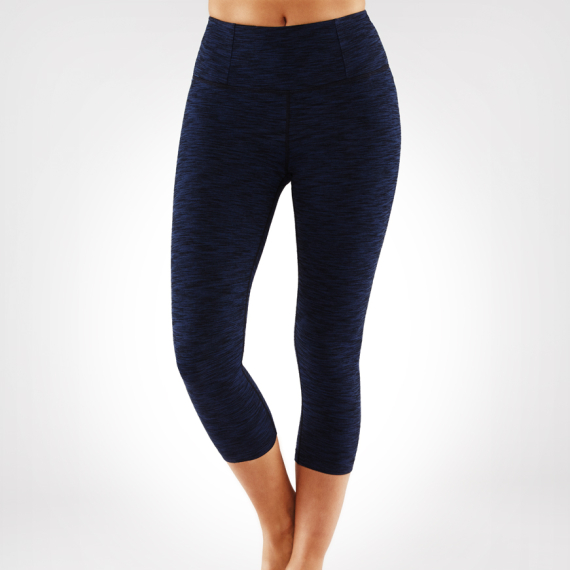 Tříčtvrteční legíny  Manduka Essential Capri Legging Blue Melange