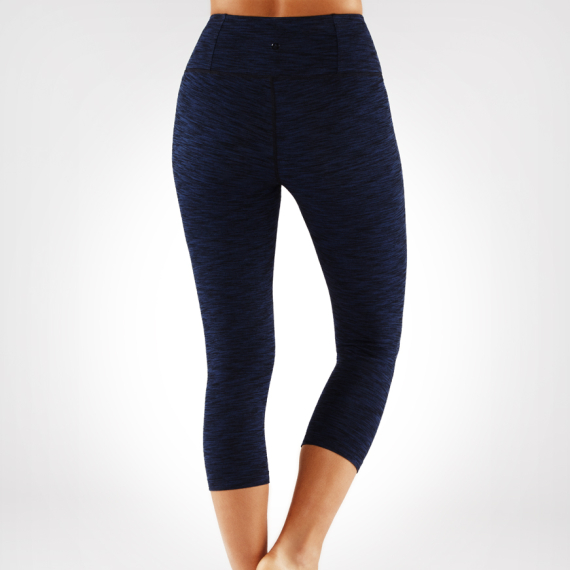 Tříčtvrteční legíny  Manduka Essential Capri Legging Blue Melange