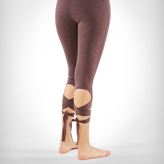 Tříčtvrteční legíny  Manduka Flux Legging Raisin