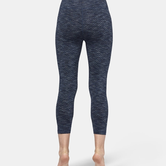Dlouhé legíny Manduka Essential Cropped Legging Indigo Jacquard