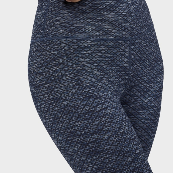 Dlouhé legíny Manduka Essential Cropped Legging Indigo Jacquard
