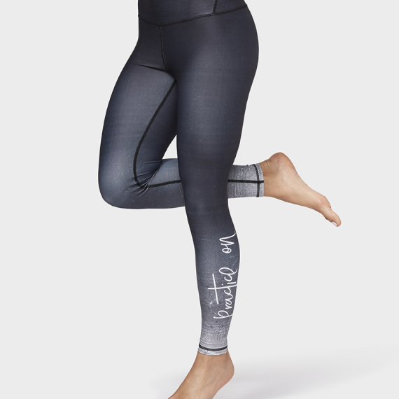 Dlouhé legíny Manduka Practice On Legging Black Multi