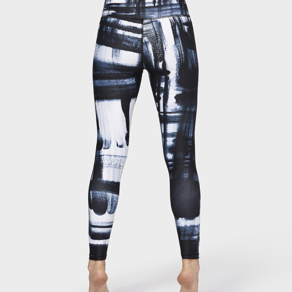 Dlouhé legíny Manduka Brush Paint Legging Blue Multi