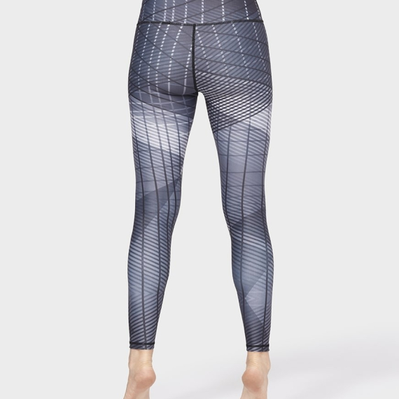 Dlouhé legíny Manduka Geo Checkered Legging Black Multi