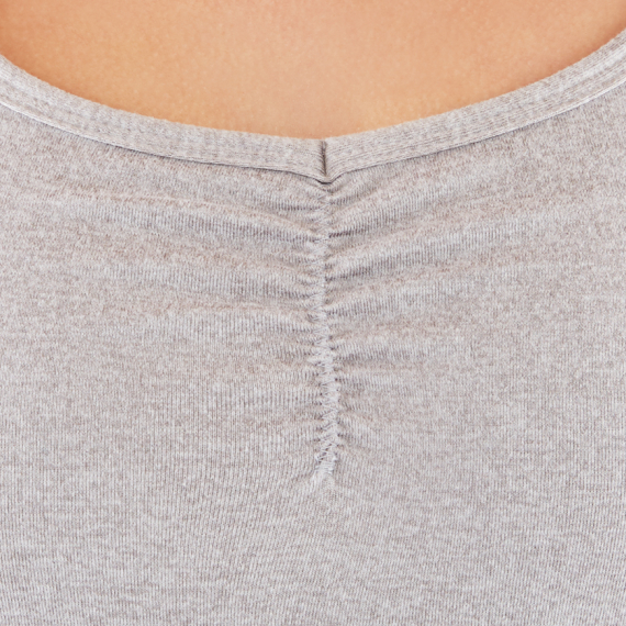 Tílko Manduka Cross Strap Cami Light Grey Heather