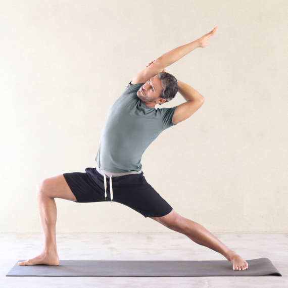 Triko Manduka Transcend Tee Steel Blue