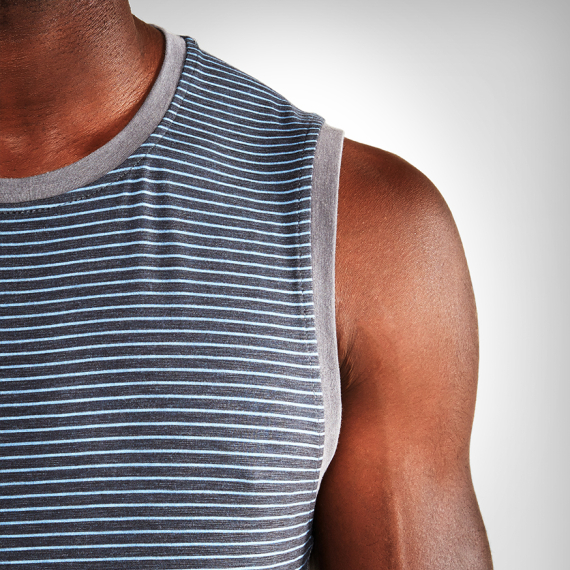 Tílko Manduka Transcend Stripe Tank Sediment/Shadow Blue