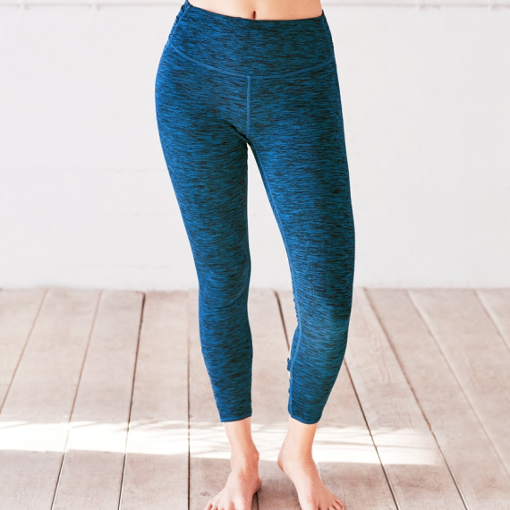 Dlouhé legíny Manduka Cross Back Crop Legging Maldive Melange