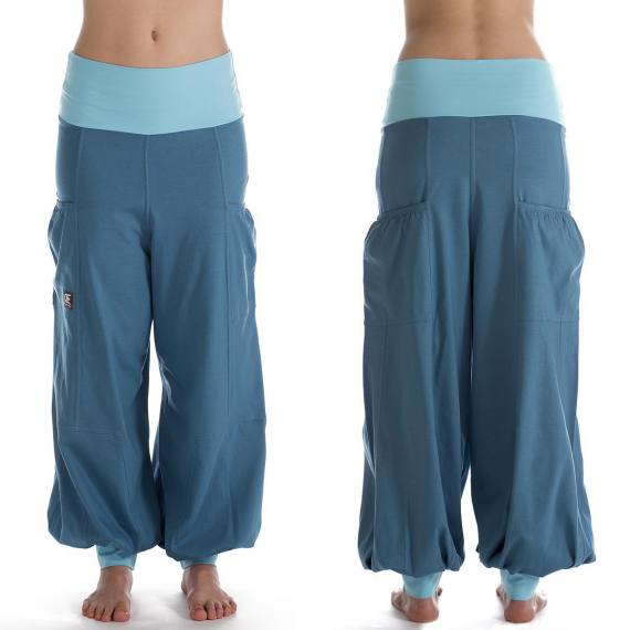 Kalhoty Saprema Saraswati pant Tyrkys