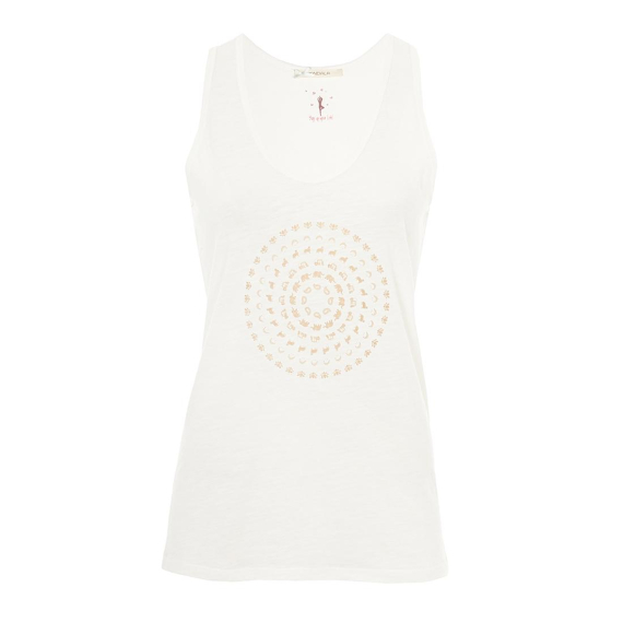 Tílko Mandala Printed Yoga Top White