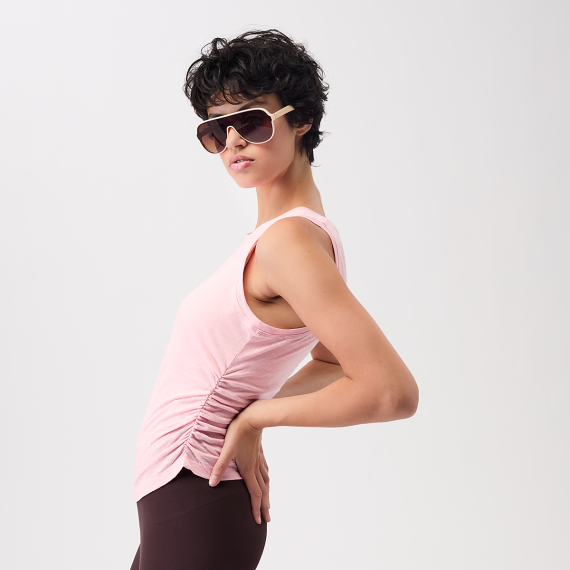 Top Mandala Cropped Ruffled Top English Rose