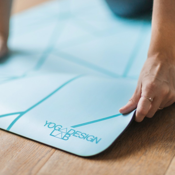 Kaučuková jogamatka Yoga Design Lab Infinity Mat 5mm Geo Aqua