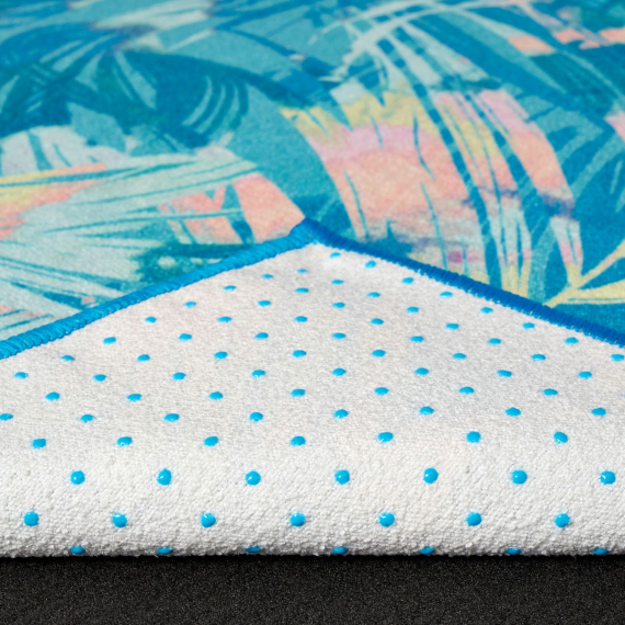 Velký ručník na jógu se silikonovými body Manduka Yogitoes® Tropics Blue