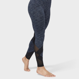 Dlouhé legíny Manduka Movement Mesh Legging Indigo Jacquard