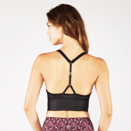 Sportovní podprsenka Manduka Perfect Bralette Black Sheen