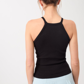 Tílko Mandala Ribbed Halterneck Black
