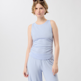 Top Mandala Cropped Ruffled Top Etheral Glow