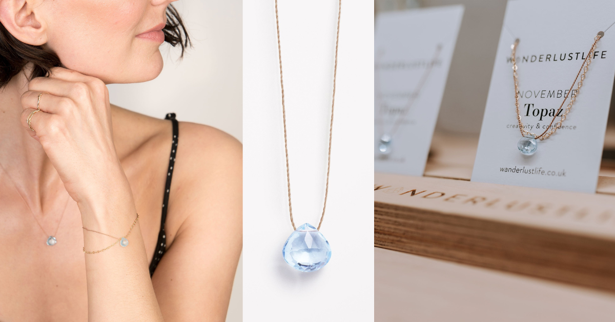 Kolekce šperků s topazem