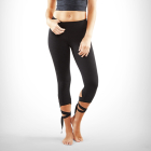Tříčtvrteční legíny  Manduka Flux Legging Black