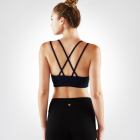 Sportovní podprsenka Manduka Cross Strap Bra Blue Melange