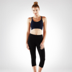 Sportovní podprsenka Manduka Cross Strap Bra Blue Melange