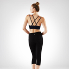 Sportovní podprsenka Manduka Cross Strap Bra Blue Melange
