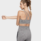 Sportovní podprsenka Manduka Cross Strap Bra Stone Melange