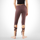 Tříčtvrteční legíny  Manduka Flux Legging Raisin