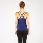 Tílko Manduka Cross Strap Cami Blueberry Heather