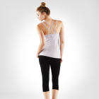 Tílko Manduka Cross Strap Cami Light Root Mini Stripe