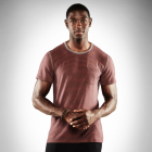 Triko Manduka Transcend Stripe Tee Maka/Raisin