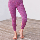 Dlouhé legíny Manduka Cross Back Crop Legging Orchid Melange