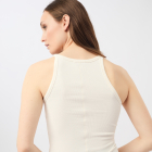 Žebrovaný top Mandala Ribbed Tank Top White