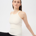 Žebrovaný top Mandala Ribbed Tank Top White
