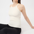 Žebrovaný top Mandala Ribbed Tank Top White