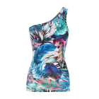 Top Mandala One Shoulder Top Feather